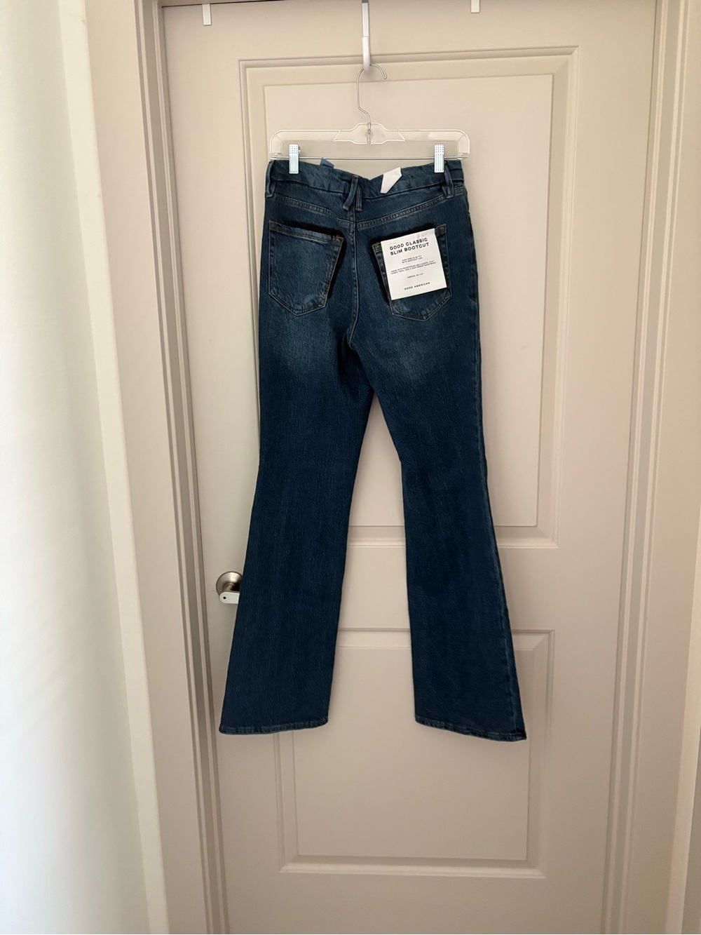 Good American Dark Wash High-Rise Slim Bootcut NWT size 28/6 - Picture 2 of 8